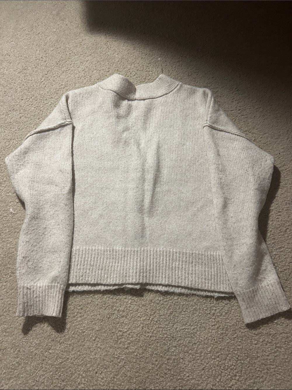 Cozy Cream Button-Front Women’s Cardigan Sweater - Picture 2 of 3